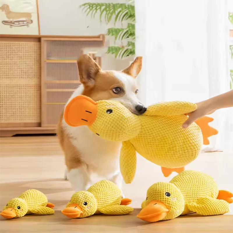 dog sleeping with a dog hug duck toys to relieve boredom of little yellow duck pet interactive plush doll pet supplies dog sleeping with a dog hug duck toys to relieve boredom of little yellow duck pet interactive plush doll pet supplies
